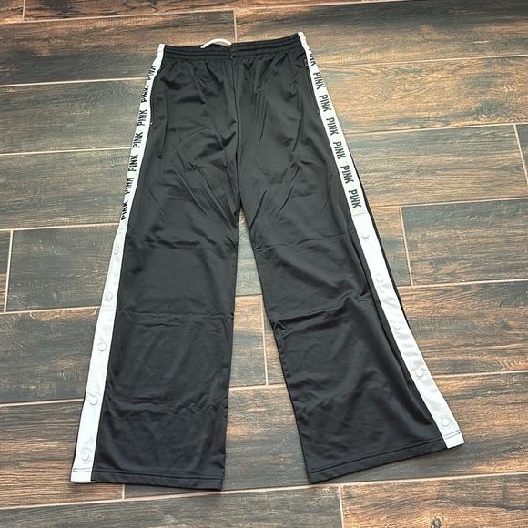 💖 Victoria’s Secret PINK Relax Straight Track Pants with 2 Zipper Pockets - Picture 1 of 12